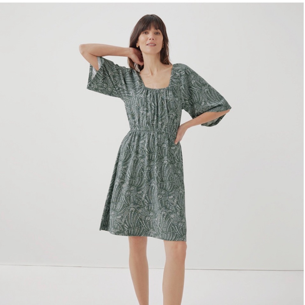 Pact vintage garden luxe jersey dress NWT